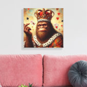 Bigfoot Hartenkoningin Canvas Afdruk (Insitu (Woonkamer))