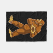 Bigfoot Heart Hands Funny Sasquatch Lover Valentin Fleece Deken (Voorkant (Horizontaal))