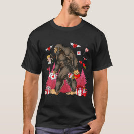 Bigfoot Heart Valentijn Love Sasquatch Geloven T-shirt