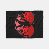 Bigfoot Heart Valentijnsdag Bigfoot Valentijn Fleece Deken (Voorkant (Horizontaal))