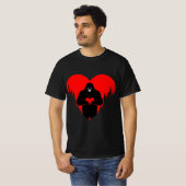 Bigfoot Heart Valentijnsdag Unisex T-shirt, Liefde T-shirt (Voorkant volledig)