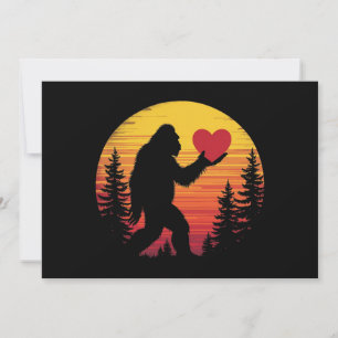 Bigfoot Heart Valentijnse liefde Sasquatch Sunset Kaart