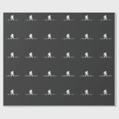 Bigfoot Heartbeat Humor Funny Sasquatch Fan Cadeaupapier (Vlak)