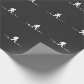 Bigfoot Heartbeat Humor Funny Sasquatch Fan Cadeaupapier (Hoek)