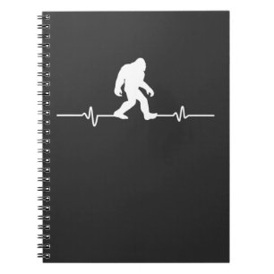 Bigfoot Heartbeat Humor Funny Sasquatch Fan Notitieboek
