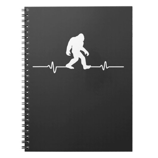 Bigfoot Heartbeat Humor Funny Sasquatch Fan Notitieboek (Voorkant)