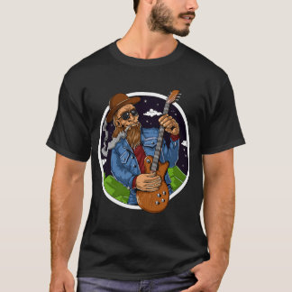 Bigfoot Heavy Metal Gitarist Kort Sleeve T-shirt