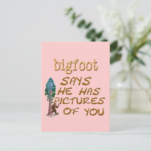 Bigfoot heeft Afbeeldingen Briefkaart (Staand voorkant)