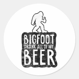 Bigfoot Heeft Al Mijn Bierliefhebbers Gedronken Fu Ronde Sticker