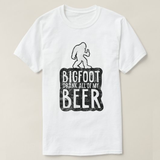 Bigfoot Heeft Mijn Bier Gedronken Grappige Camping T-shirt (Design voorkant)