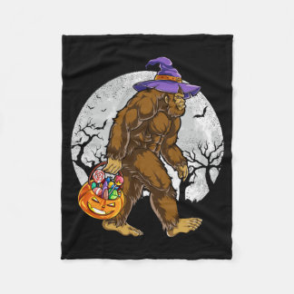 Bigfoot Heksenpompoen Halloween Meisjes Vrouwen Fleece Deken