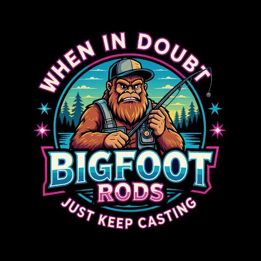 Bigfoot-hengels als je twijfelt sticker