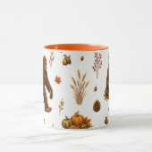 Bigfoot Herfst Oogst Pompoen Patroon  Mok (Midden)