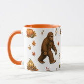 Bigfoot Herfst Oogst Pompoen Patroon  Mok (Links)