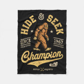 Bigfoot Hide And Seek Chamon Funny Sasquatch Retro Fleece Deken (Voorkant)