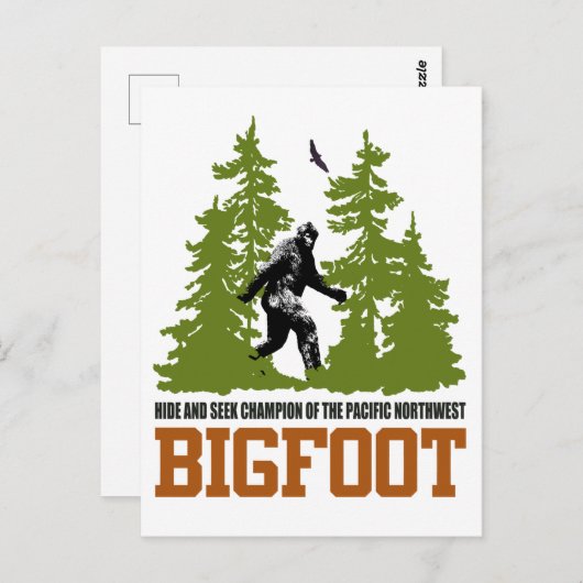 Bigfoot hide and Seek Champion Pacific Northwest Briefkaart (Voorkant / Achterkant)
