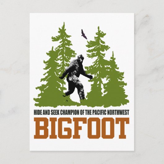 Bigfoot hide and Seek Champion Pacific Northwest Briefkaart (Voorkant)