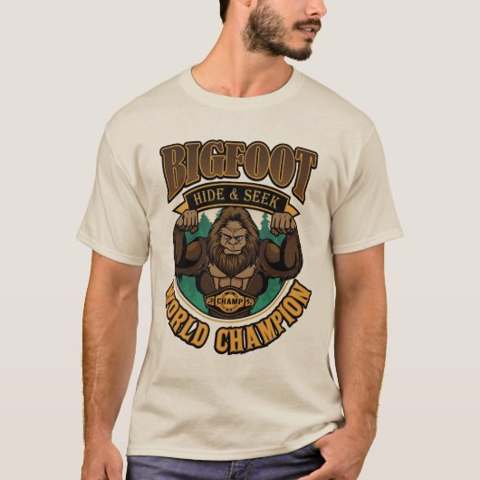 Bigfoot Hide & Seek Champion T-shirt (Voorkant)