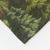 Bigfoot Hiding In A Pine Tree Forest Fleece Deken (Hoek)