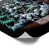 Bigfoot Hiding van Alien in een ufo achter een boo Poster (Hoek)