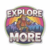 Bigfoot Hiking-Explore More Sticker (Voorkant)