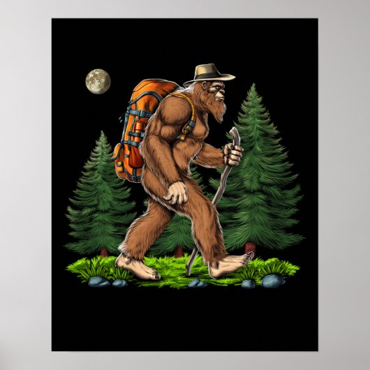 Bigfoot Hiking Poster (Voorkant)