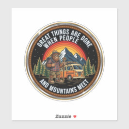 Bigfoot Hiking- When People And Mountains Meet Sticker
