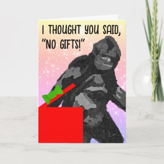 Bigfoot Holiday Card Kaart