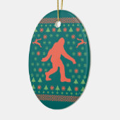 Bigfoot Holiday Sweater T - shirts Keramisch Ornament (Links)