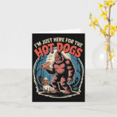 Bigfoot Hotdog Halloween Hondenliefhebber Kostuum  Kaart (Gele Bloem)