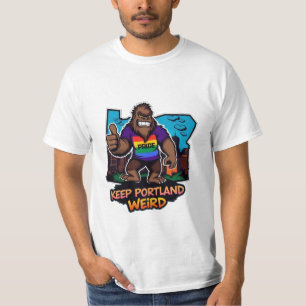 Bigfoot Houd Portland Raar T-shirt