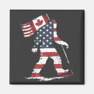 Bigfoot houdt Canada Vlag 51ste Staat Trump Magneet