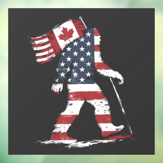 Bigfoot houdt Canada Vlag 51ste Staat Trump Raamsticker (Vel 3)