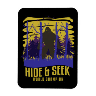 Bigfoot Huid and Seek Champion Sasquatch Believer Magneet