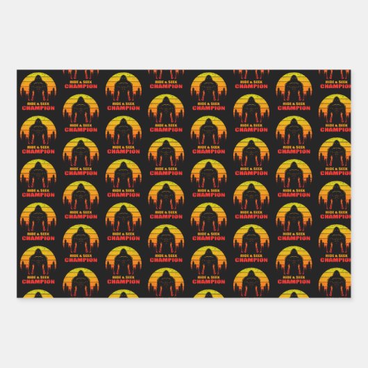 Bigfoot Huid en Seek Champion Funny Inpakpapier Vel (Voorkant 2)