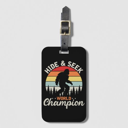 Bigfoot Huid en Seek World Champion Bagagelabel (Voorkant (verticaal))