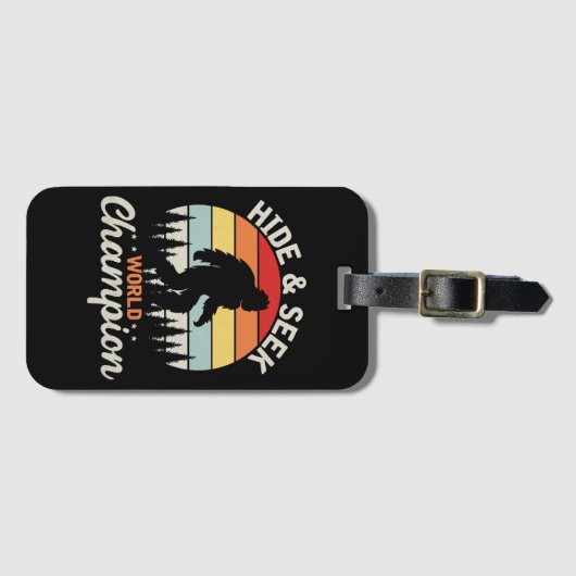 Bigfoot Huid en Seek World Champion Bagagelabel (Voorkant (horizontaal))