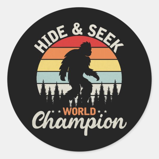 Bigfoot Huid en Seek World Champion Ronde Sticker (Voorkant)