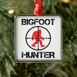 Bigfoot Hunter Funny Bigfoot Lover Metalen Ornament