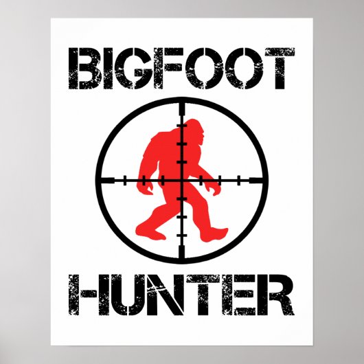 Bigfoot Hunter Funny Bigfoot Lover Poster (Voorkant)