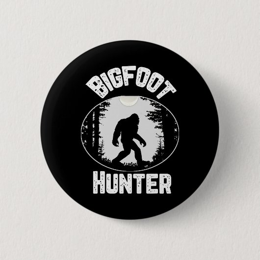 Bigfoot Hunter Sasquatch Funny Humor Ronde Button 5,7 Cm (Voorkant)
