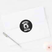 Bigfoot Hunter Sasquatch Funny Humor Ronde Sticker (Envelop)