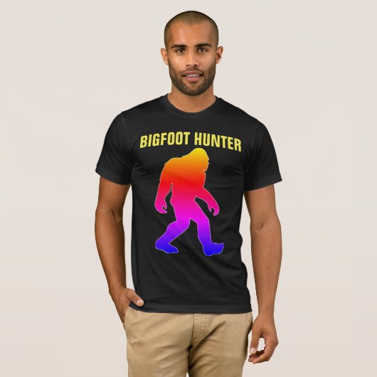BIGFOOT HUNTER zwart T-shirts (Voorkant volledig)