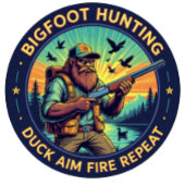 Bigfoot Hunting Duck Aim Fire Repeat T-shirt