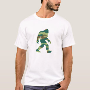  Bigfoot Hunting Retro Grassman Camo T-shirt