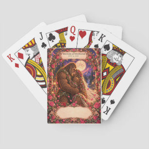 Bigfoot Huwelijks Gastboek Handtekening Deck Pokerkaarten