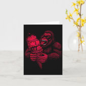 Bigfoot ijsliefhebber retro zomer grappig cryptid kaart (Gele Bloem)