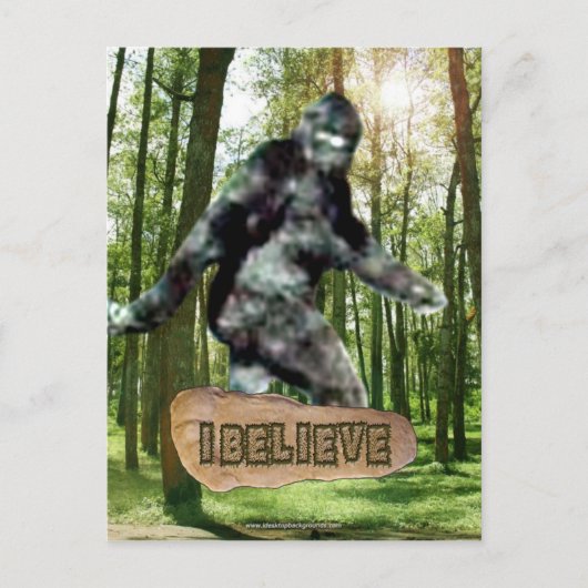 Bigfoot ik geloof Briefkaart (Voorkant)