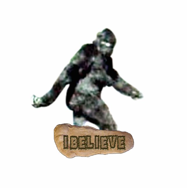 Bigfoot ik geloof Cutout Fotobeeldje Magneet (Voorkant)