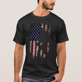 Bigfoot ik geloof dat Sasquatch American Flag Silh T-shirt